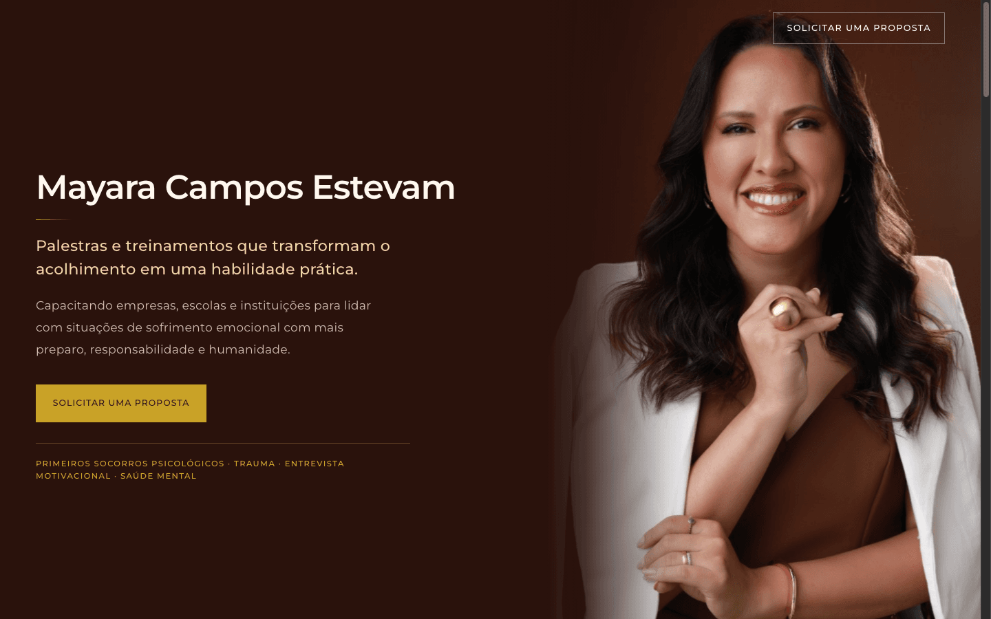 Preview do site Mayara Campos Estevam